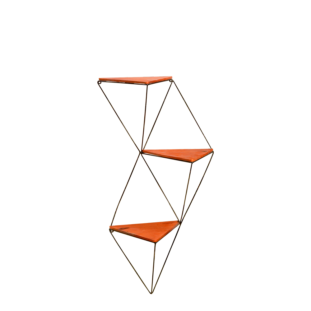 Prateleira Triangulo de Parede com 3 Particoes (G)